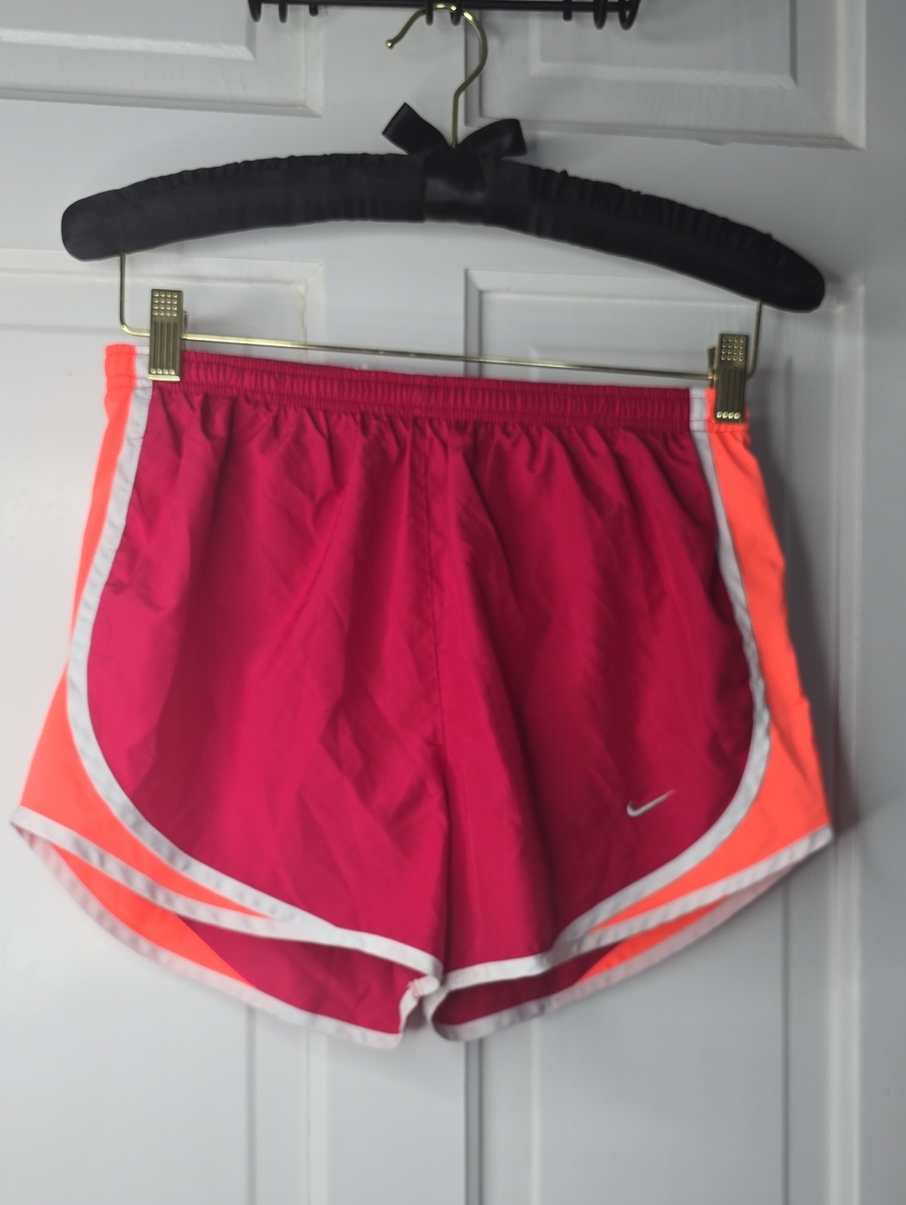 Nike Women’s Pink & Neon Orange Athletic Running Shorts